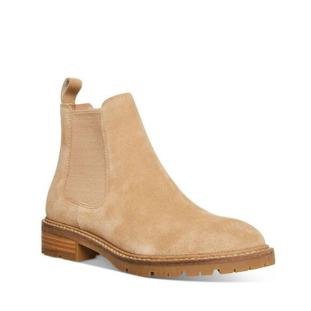 Steve Madden‎ Women's Leopold Round Toe Chelsea Booties Tan Suede Size 5.5M